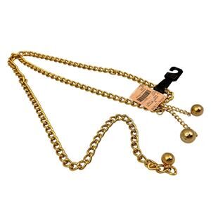 Vintage Casual Corner Gold Tone Women's Chain Belt 38” Long